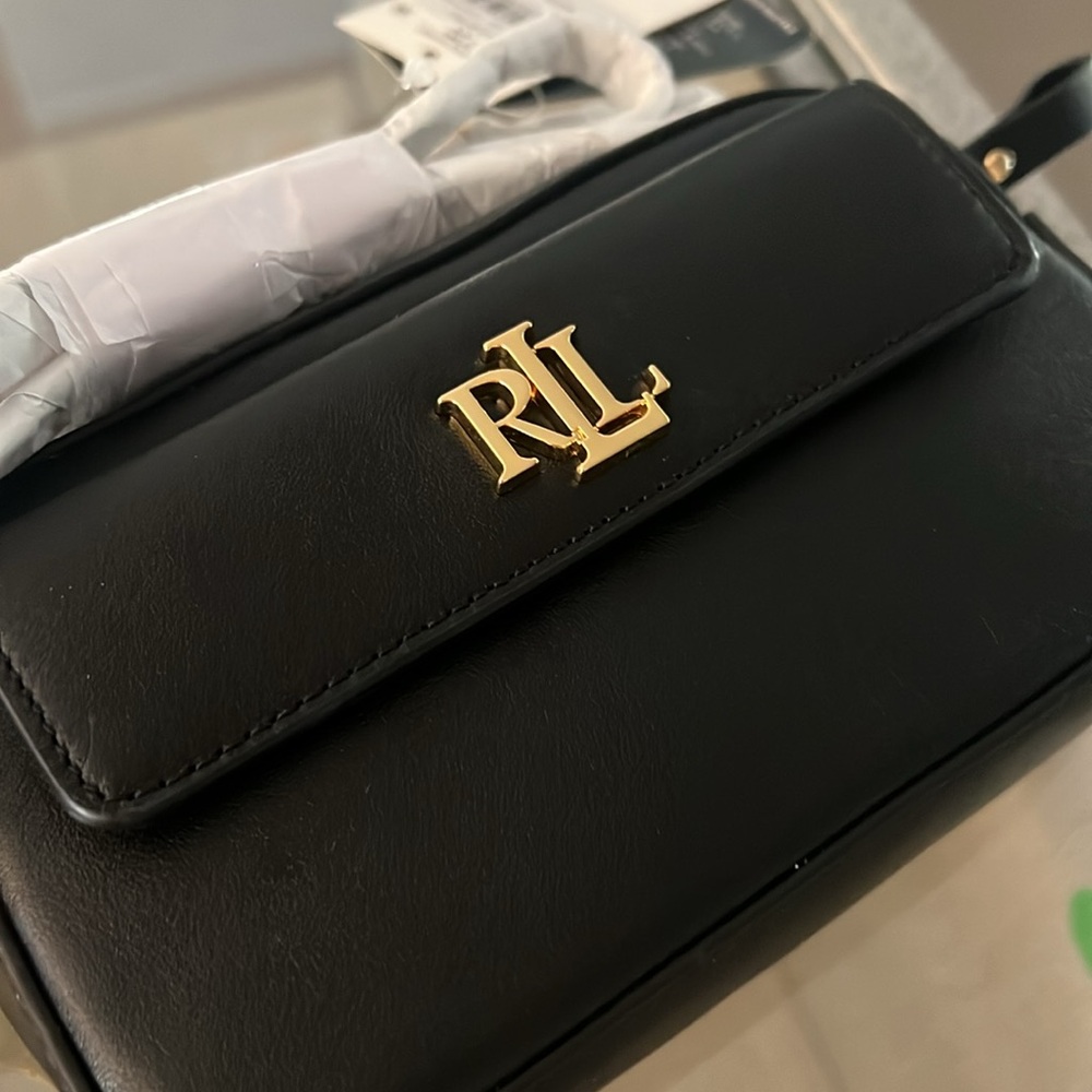 🆕 Lauren Ralph Lauren Leather Small Marcy Convertible Pouch - Picture 16 of 17